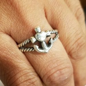 James Avery Faith, Hope and Love Anchor Ring
